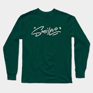 Smile an Authentic Handwritten by toudji Long Sleeve T-Shirt